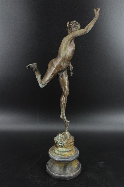 estatua de hermes|bronze statuette hermes.